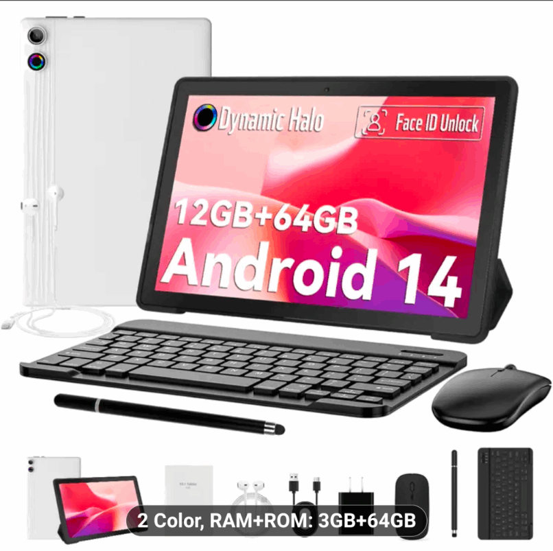 10.1" Android 14 Tablet Bundle