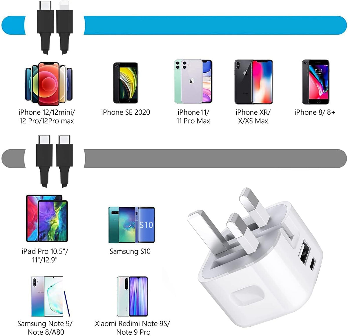 20W Foldable Dual-Port Fast Charger