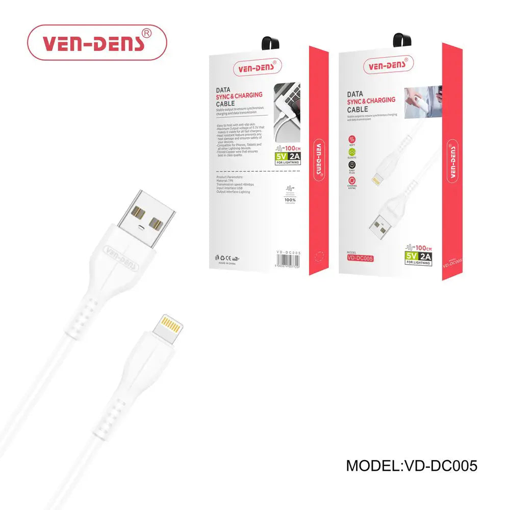 USB A to Lightning Fast Charging Data Cable