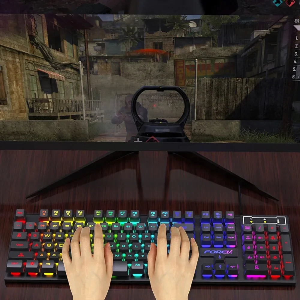 NightKeys Backlit Keyboard & Mouse Set