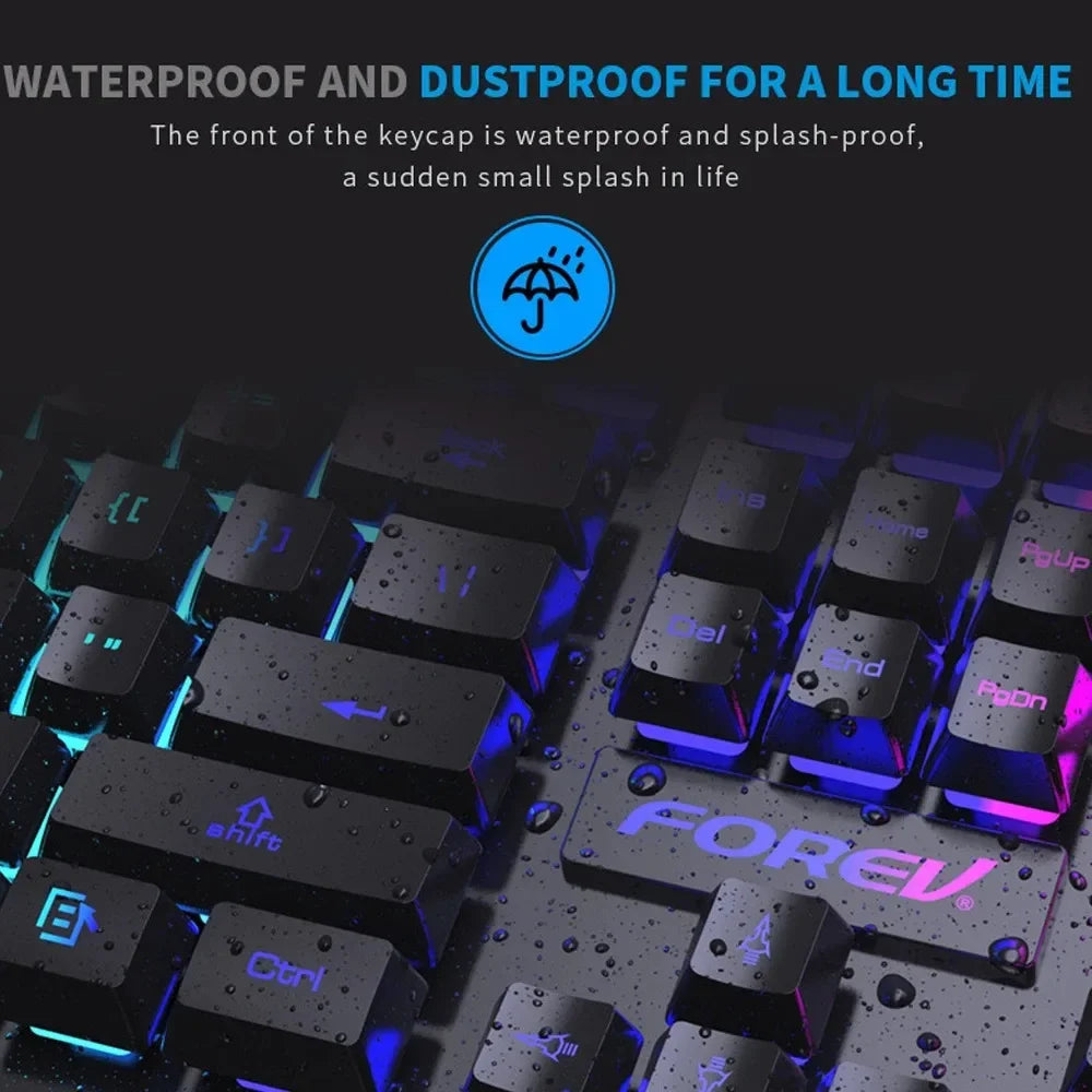NightKeys Backlit Keyboard & Mouse Set