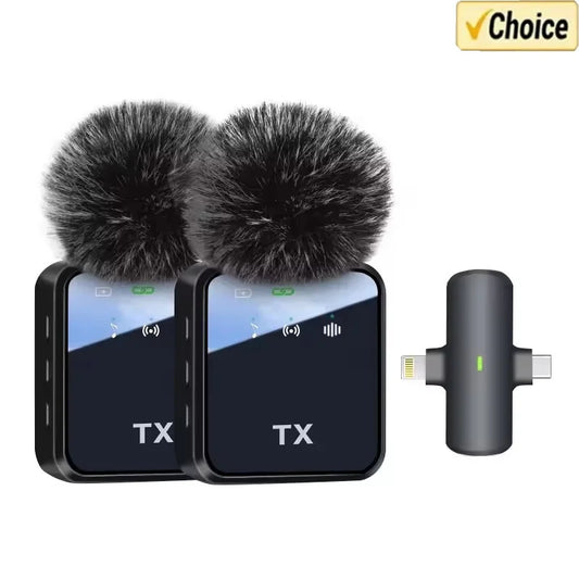 3-in-1 Wireless Lavalier Microphone