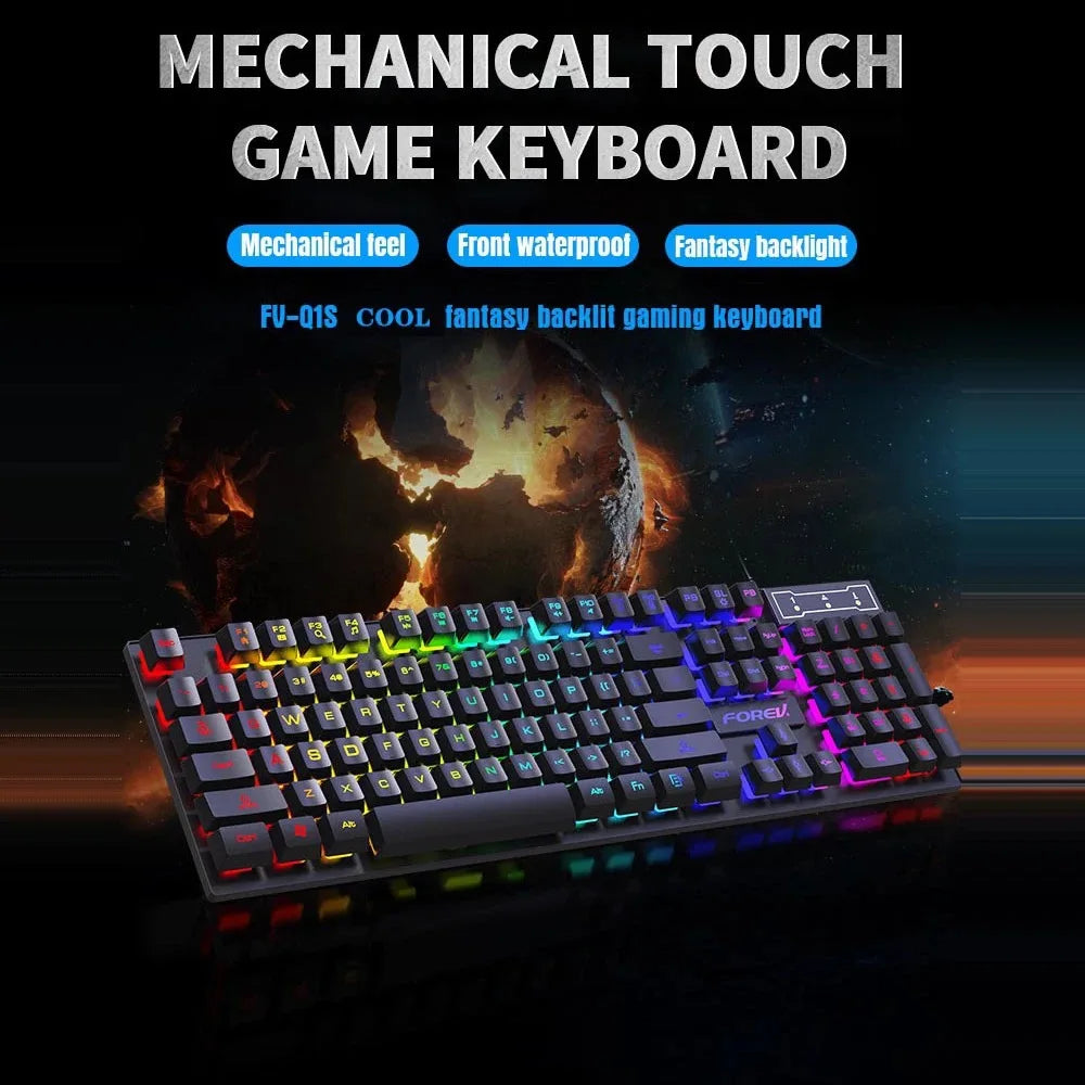 NightKeys Backlit Keyboard & Mouse Set