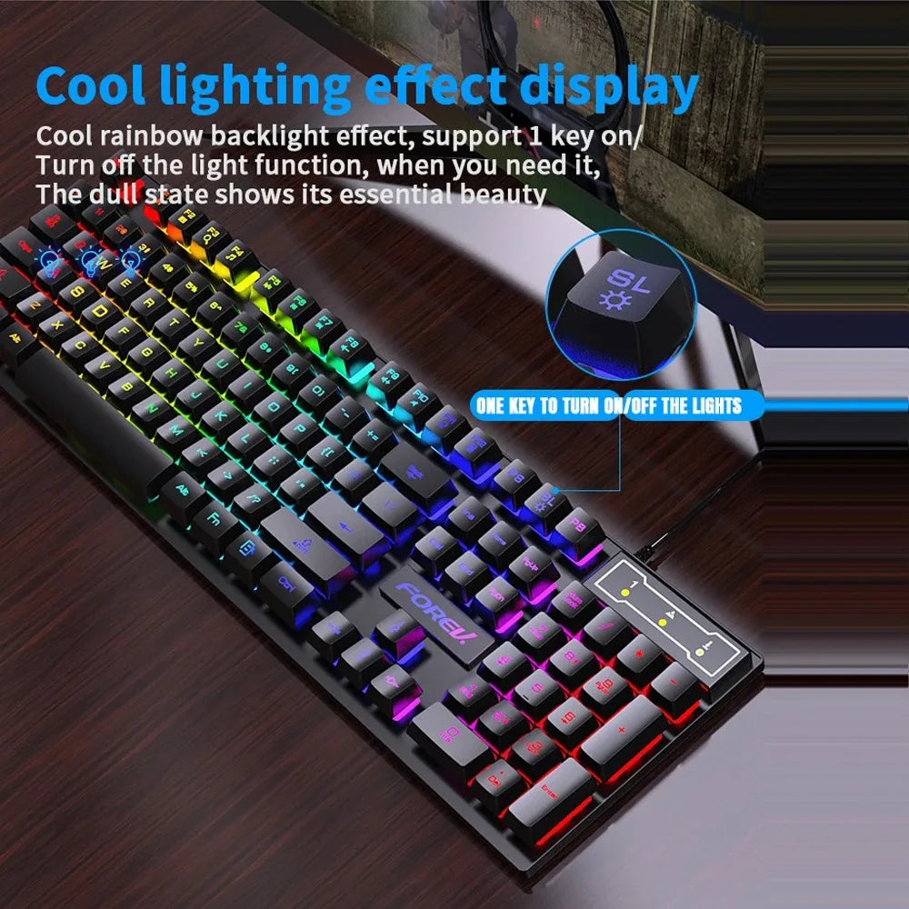 NightKeys Backlit Keyboard & Mouse Set