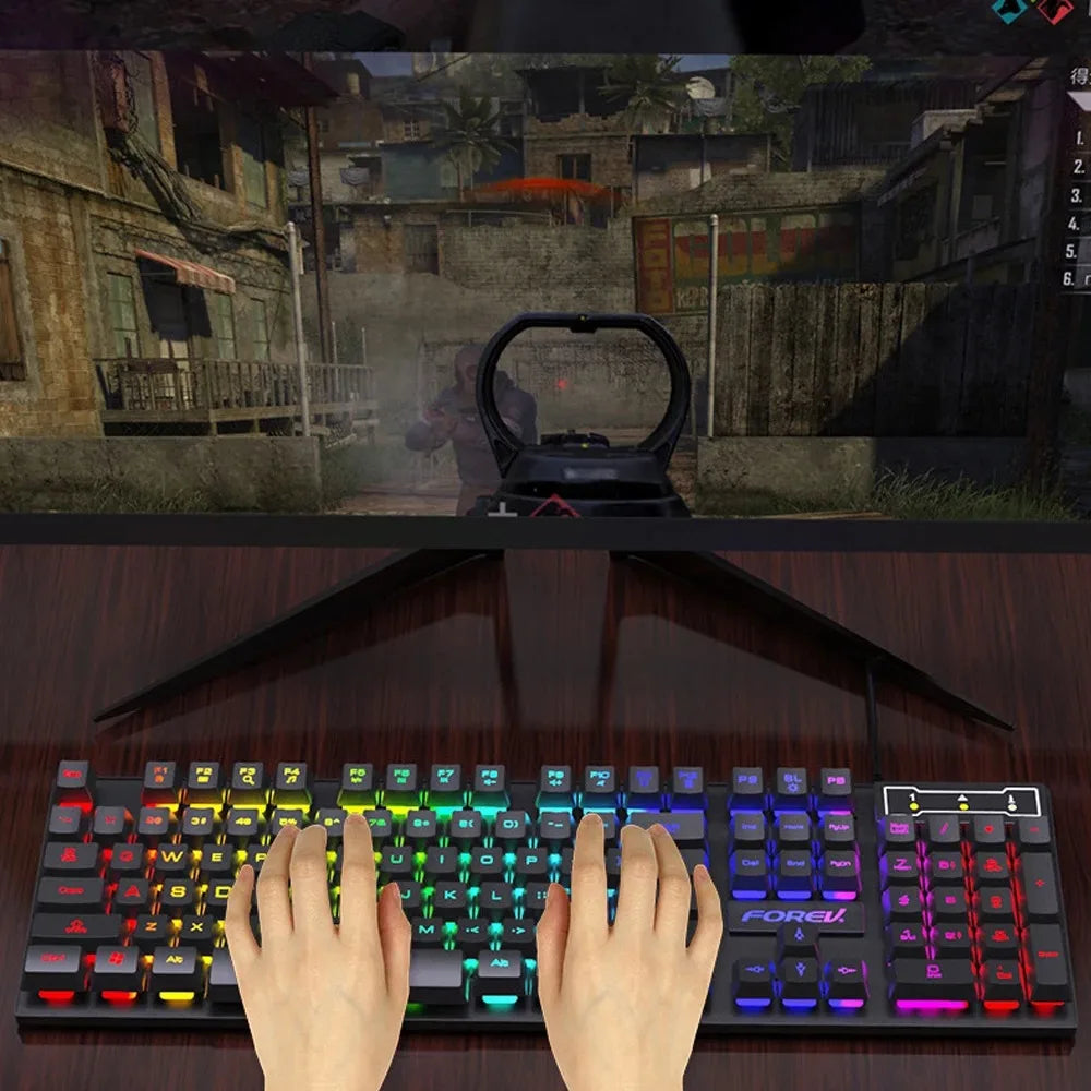 NightKeys Backlit Keyboard & Mouse Set