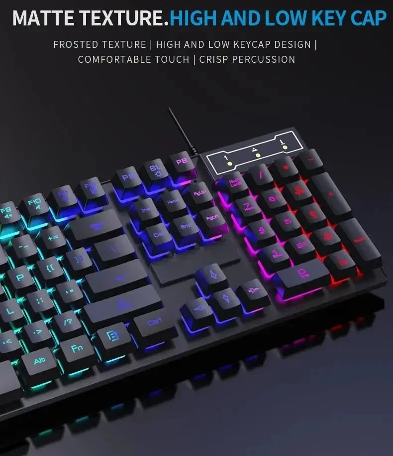 NightKeys Backlit Keyboard & Mouse Set