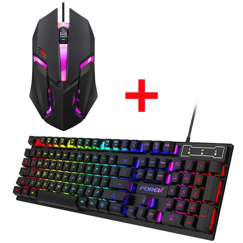 NightKeys Backlit Keyboard & Mouse Set