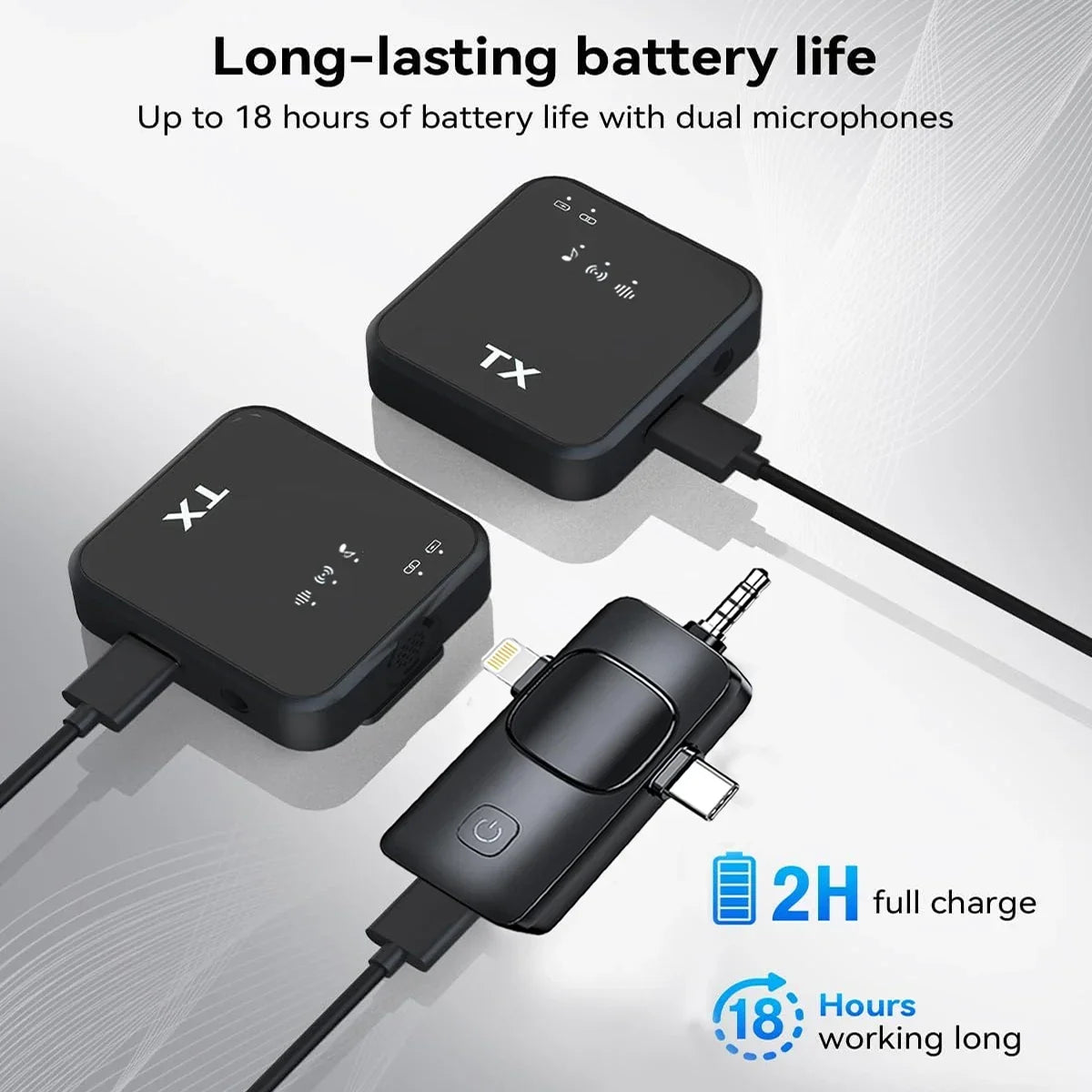 3-in-1 Wireless Lavalier Microphone
