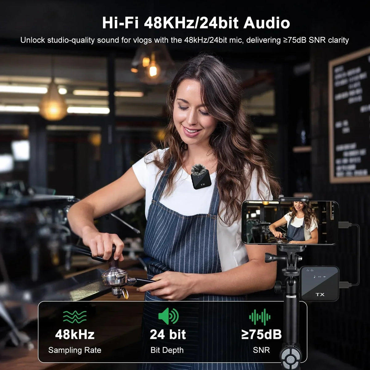 3-in-1 Wireless Lavalier Microphone