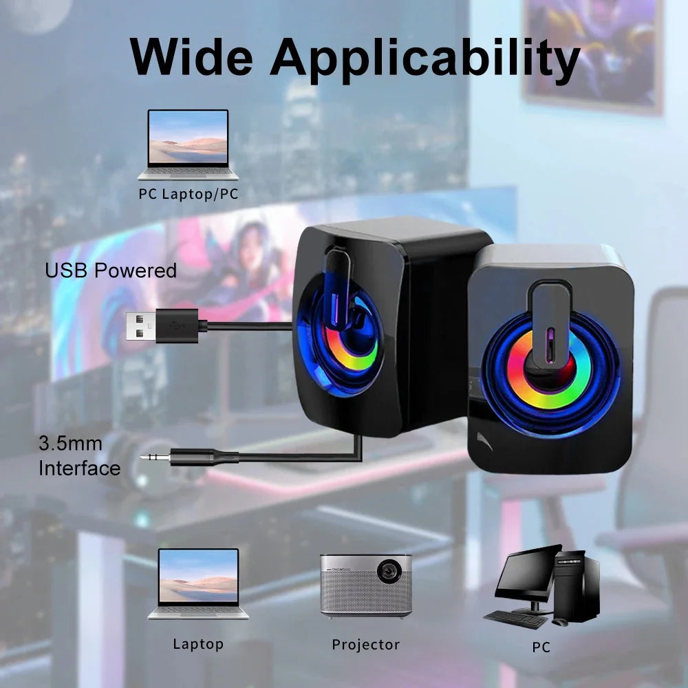DeskGlow LED Speakers