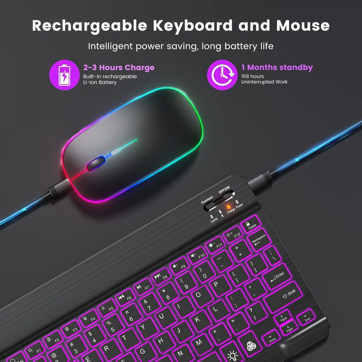 GlowType Bluetooth Keyboard & Mouse